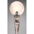 Art Deco Two Muses Tabletop Lamp Statue By Artist Erte on Sale