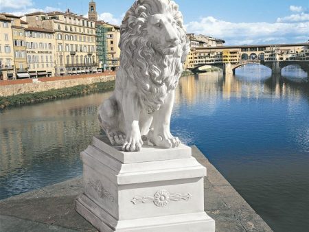 Great Lion of Florence Sentinel Garden Sculpture With Base Online Hot Sale