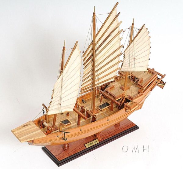 Chinese Junk Pirate Sailboat Wood Large Model Ship Assembled Fashion