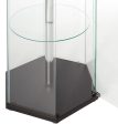 Private Collection Corner Glass Wine and Liquor Bar Cabinet Hexagon Shaped Display with Glass Doors Shelfs Discount