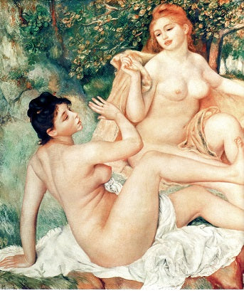 Pierre Auguste Renoir Artwork The Large Bathers Masterpiece Canvas Painting. For Sale