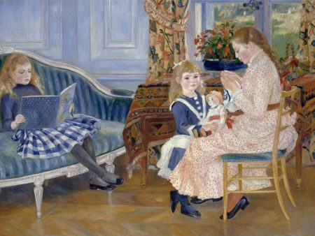 Pierre Auguste Renoir L apres midi des enfants a Wargemont Canvas Painting Supply