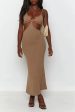 Reya Bodycon Holiday Dress in Brown Supply