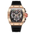 Mens Hublot Swiss Style Top Brand Design Silver Multi-function Luminous Waterproof Sports Chronograph Quartz Watch For Sale