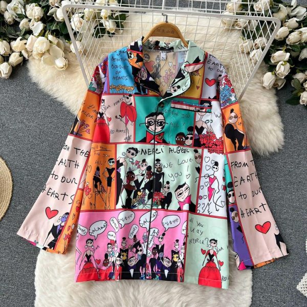 Cartoon Abstract Coord Set Hot on Sale