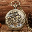 Bronze Vintage Retro Motorbikers Pocket Watch Motorcycle Cheap