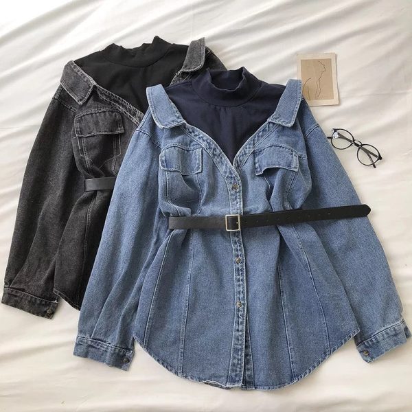 Derby Denim Shirt Dress Fashion