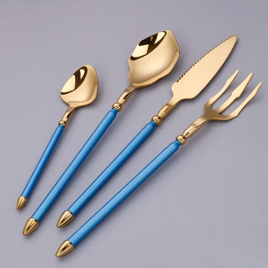 Upscale Elegant Cutlery Set 304 Stainless Steel 4 pic Set Household Dinnerware Online Hot Sale