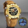 Mens Top Brand Luxury Sports Multi-function Chronograph Quartz Alarm  Digital  Waterproof Luminous  Watch Online now