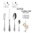 Silver Plated Flatware Set Dishwasher Safe Cutlery Antique Silverware For Discount