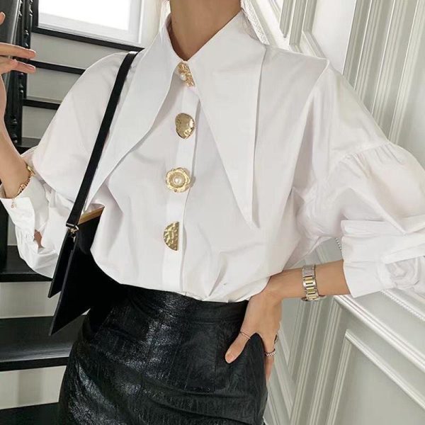 Beret Summer Statement Shirt in White Sale