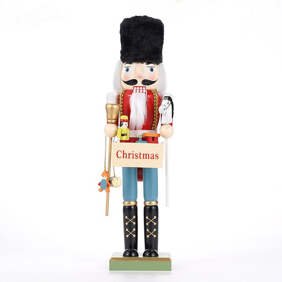 Christmass Chef Nutcracker Soldier With Christmass Sign Large Wood Statues Figurines Discount