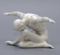 Modern Art Series Nude Male Fly Away Ceramic Statue Abstract Naked Body Art Sculpture For Sale