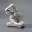 Modern Art Series Nude Male Yoga Gymnastics Ceramic Statue Abstract Naked Body Art Sculpture For Discount