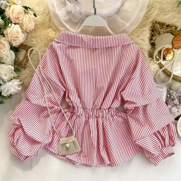 Donna Striped Blouse Online Hot Sale