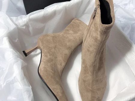 Dove Short Suede Statement Ankle Boots Online Hot Sale