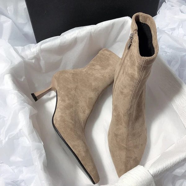 Dove Short Suede Statement Ankle Boots Online Hot Sale