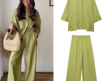 Bizo Summer 2 Pc Coord Set in Green Cheap