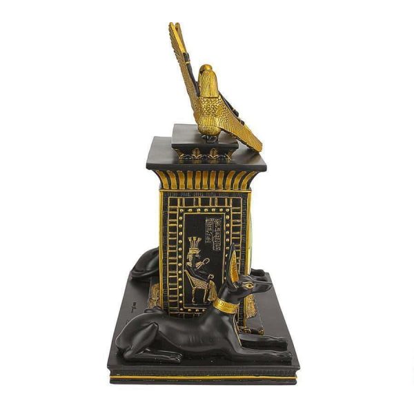 Egyptian Temple of God Anubis Sculptural  Desktop Clock Cheap