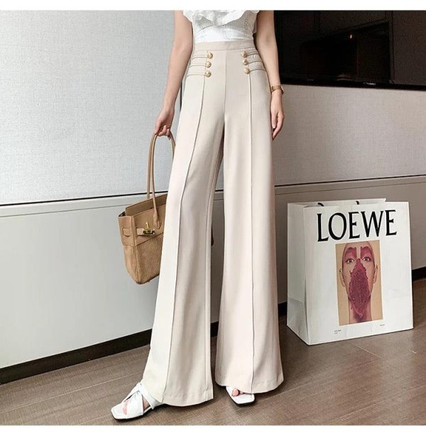 Meraki Wide Leg High Waist Pants Cheap