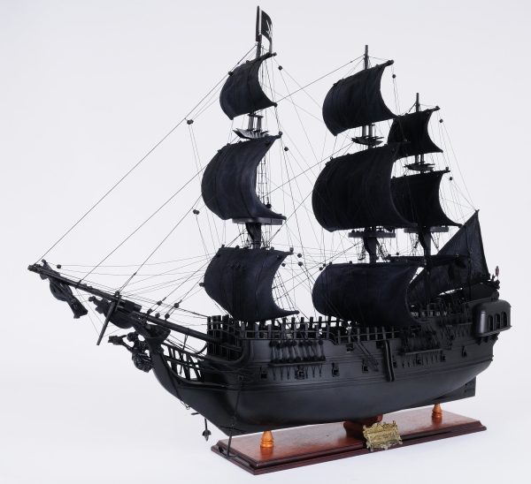 Black Pearl Pirates of The Caribbean Large Tall Ship Wood Model Sailboat Assembled Online now