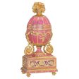 Easter Imperial Romanov Style  Pink Rose Enameled  Egg Katrina Supply