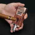 Private Collection Deluxe Cigar Lighter with V Shape Knife Cigar Holder Dual Nozzle Flame Sharp Cigar Cutter Discount