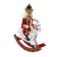 Christmass Nutcracker Soldiers on  Rocking Horse Large Statues Figurines Fashion