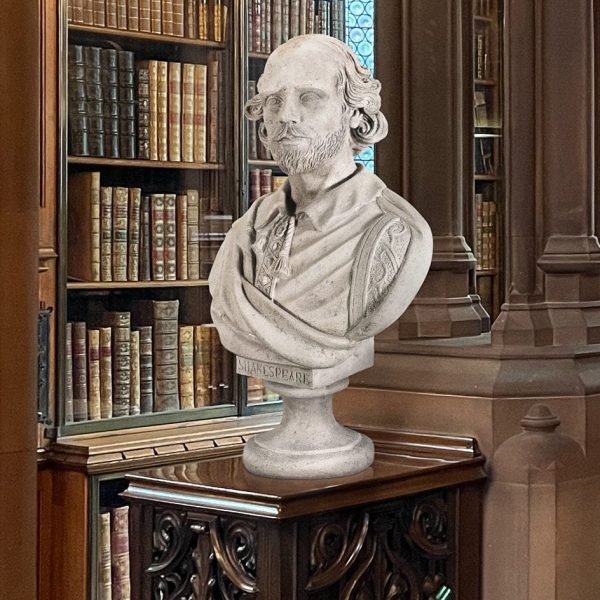 William Shakespeare Life-Size Sculptural Bust by Artist Emile Guillemin Cheap