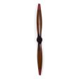 Great War WWI Large Dark Red  Biplane Propeller Wood  Model Hot on Sale