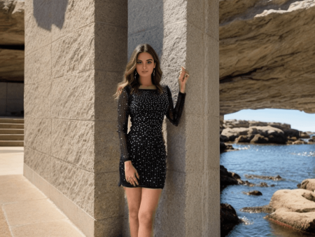 Alexandra Embellished Luxe Collection Mini Dress - Swipe for video Sale