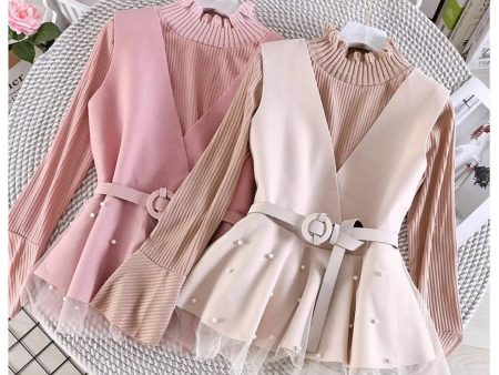 Bianca Sweater and Cape Set with Belt Fashion