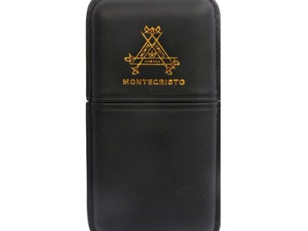 Montercristo Luxury Designer Leather Cigar Case 3 Tubes Cigar Holder Travel Humdor Fits 54R Cigars Fashion