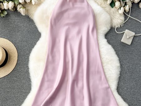 Cest Elegant Satin Skirt in Blush Supply