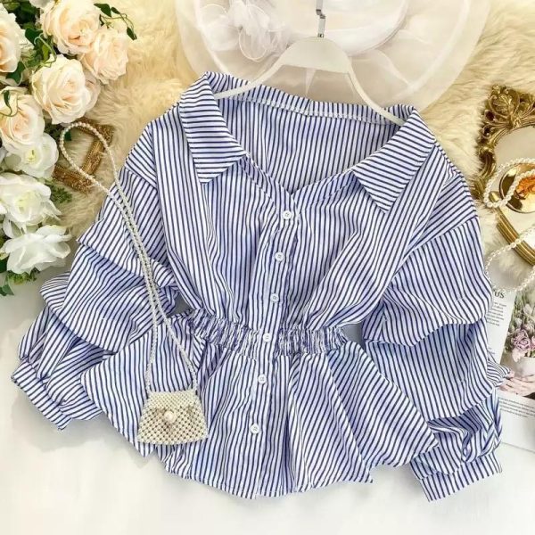 Donna Striped Blouse Online Hot Sale