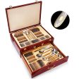 Versace Style Royal  Gold Plated Stainless Steel Cutlery Silverware 72_84 piece Set in Wood Box Online