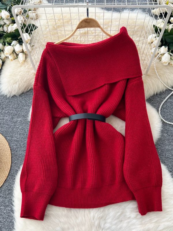 Amira Woolen Sweater with Belt Online