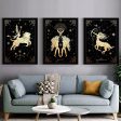 Wall Art Canvas Zodiac Signs Poster is a Stunning Addition to Any Modern Home Decor Fashion