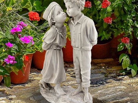 First Kiss Children Garden Statue Online Hot Sale