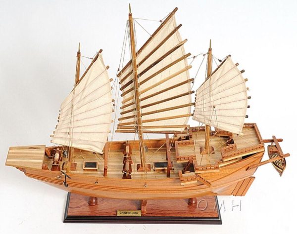 Chinese Junk Pirate Sailboat Wood Large Model Ship Assembled Fashion