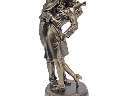 Victory Kiss End of WWII  Bronze Color Statue on Sale