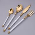 Upscale Elegant Cutlery Set 304 Stainless Steel 4 pic Set Household Dinnerware Online Hot Sale