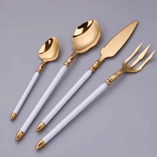 Upscale Elegant Cutlery Set 304 Stainless Steel 4 pic Set Household Dinnerware Online Hot Sale