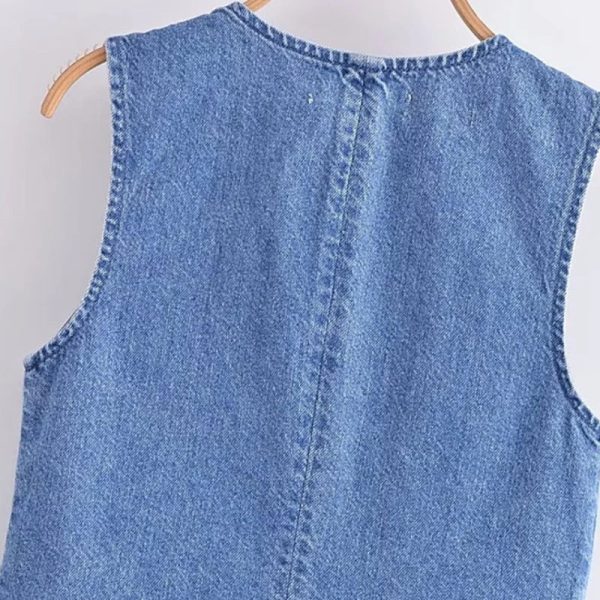 Cairo Denim Statement Vest Tops Online now