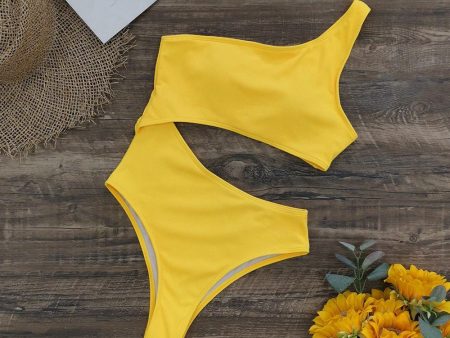 Yellow Cutout Swimsuit Supply