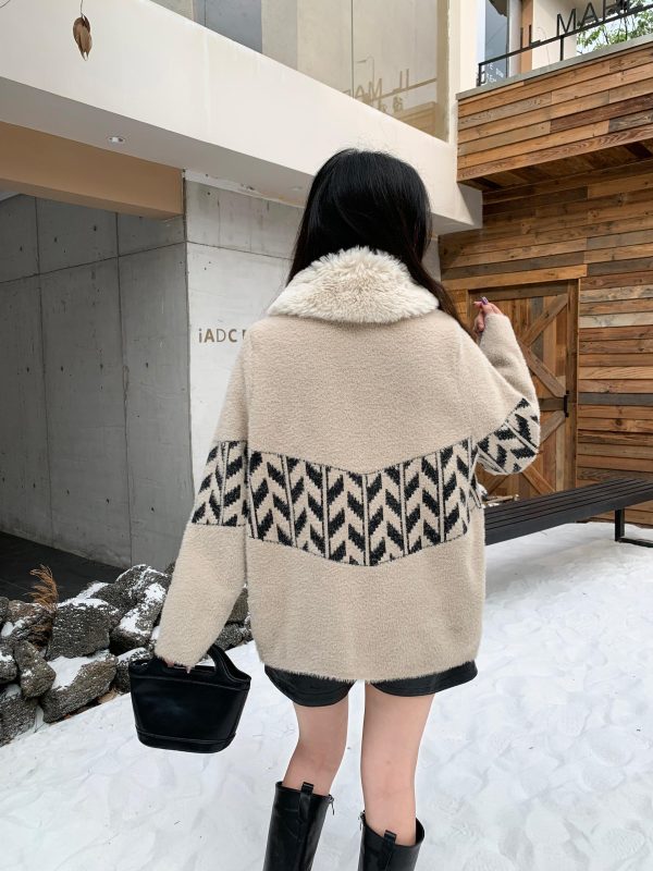 Dublo Woolen Short Coat with Fur Online Sale