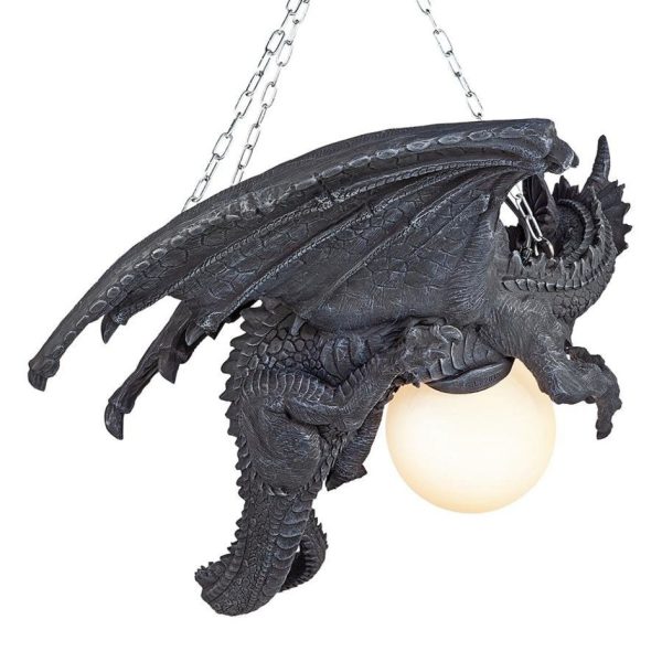 Dragon Sculptural Gothic Chandelier Lamp By Artist Gary Chang Fashion