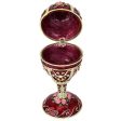 Easter Gift Romanov  Imperial Style Rosette Rose Enameled  Egg For Cheap