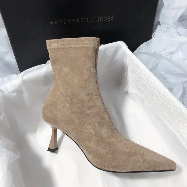 Dove Short Suede Statement Ankle Boots Online Hot Sale