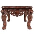 Cofee Tea Lion Legs Stunning Masterpiece Hand Carved Mahogany Table For Cheap